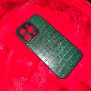 Green Crocodile Pattern Phone Case